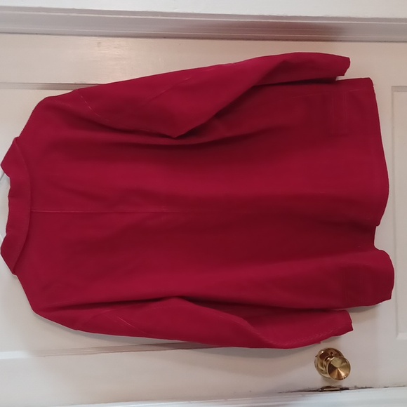 Denim and Co. Corduroy jacket ranch coat women's size large Red - Picture 5 of 6